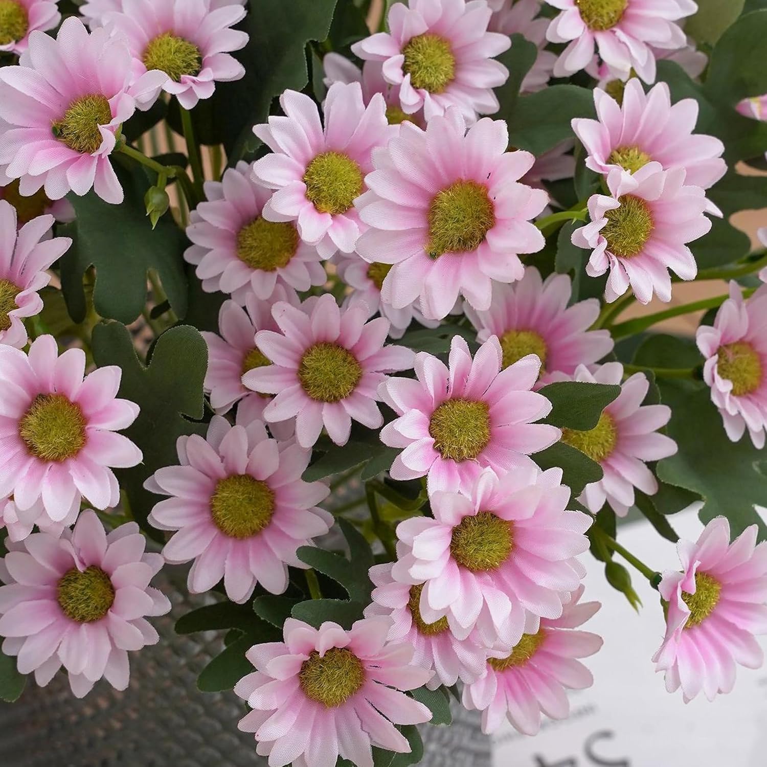 Azure Daisy Artificial Flower (Pink) - Set of Two media 10