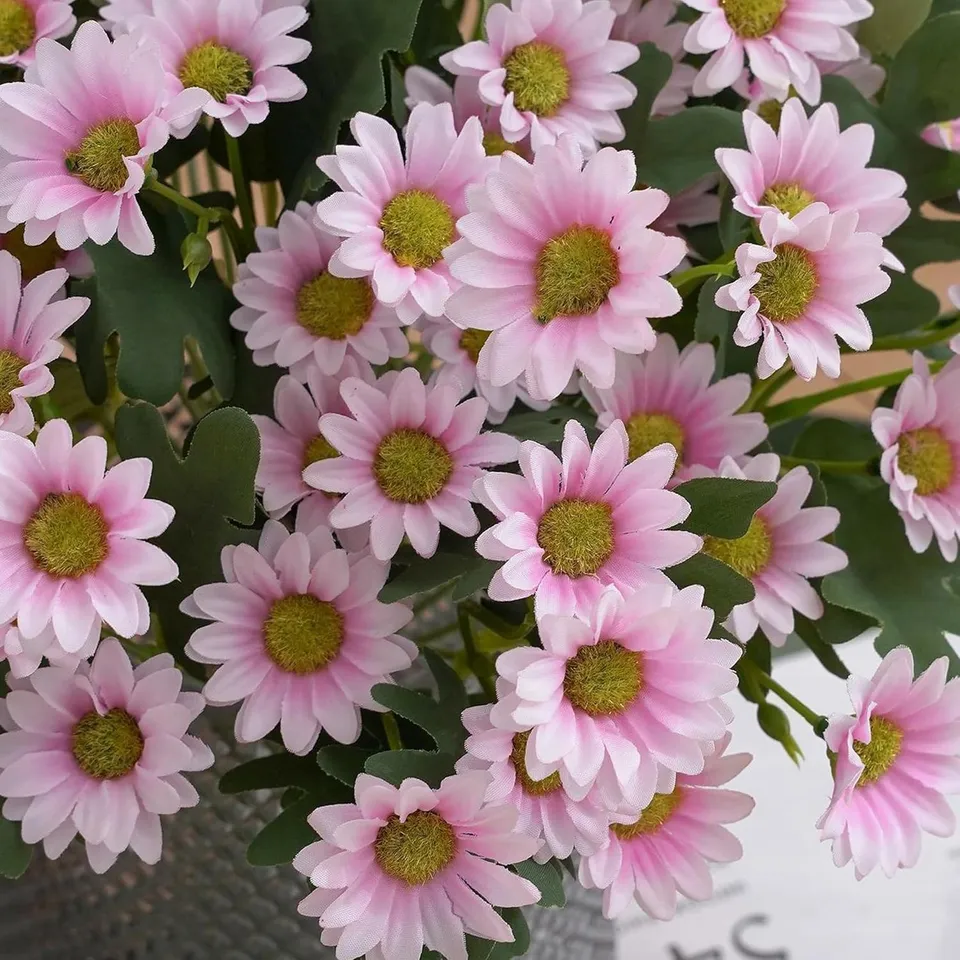 Azure Daisy Artificial Flower (Pink) - Set of Two media 10