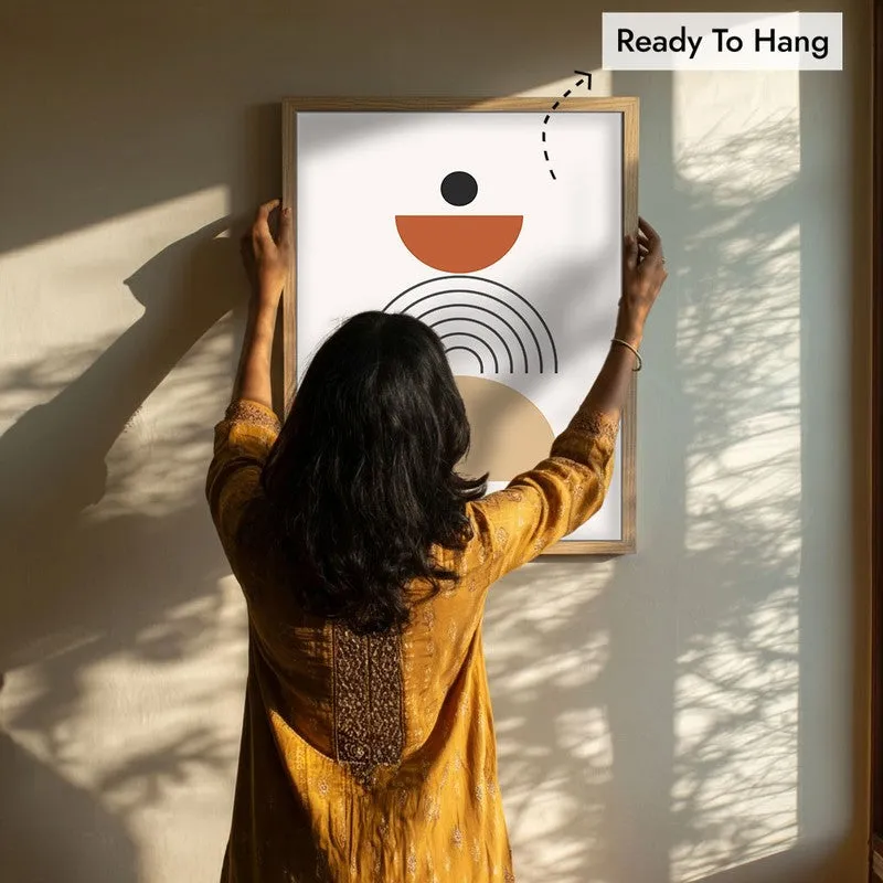 Balanced Horizons Canvas Wall Painting With Brown Frame media 8