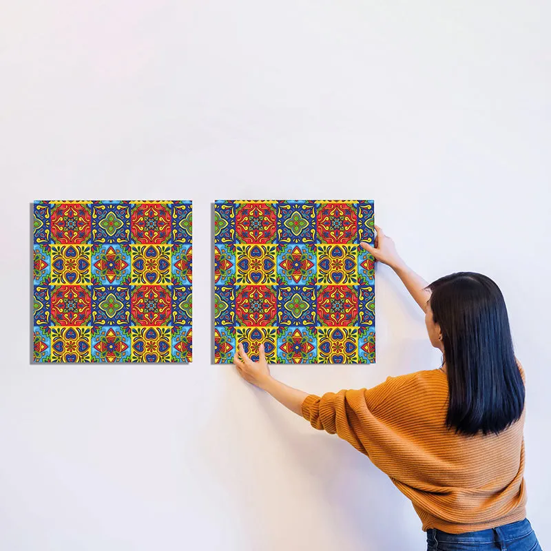 Jaipuri Mosaics Canvas Wall Art - Set Of Two media 6