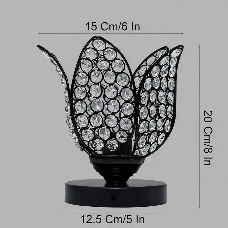 Floral Culture Metal Table Lamp - Black media 9