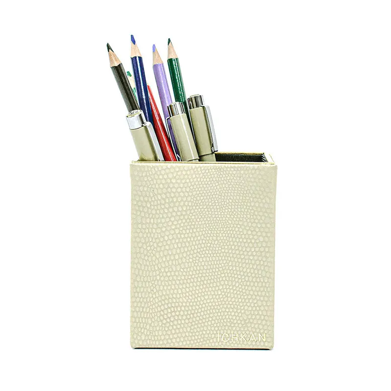 Tisquo Faux Leather Pen Stand - Ivory media 6