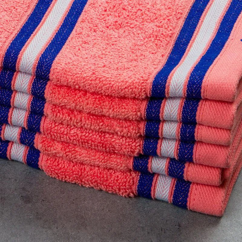 Nautica Dove Dual Down Cotton Hand Towel (Coral) - Set Of Six media 5