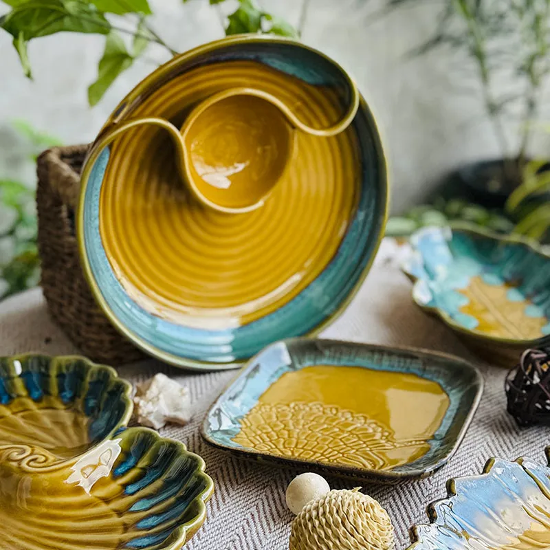 Leaf & Ladle Ceramic Platter - Five Piece Set media 5