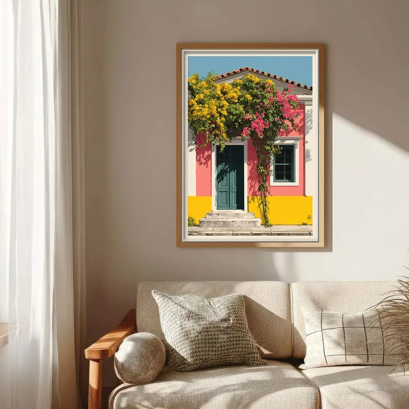 Calira Canvas Wall Painting With Brown Frame media 7