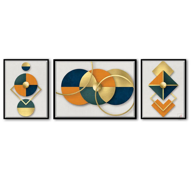 Mexis Cotton Canvas Wall Art - Set Of Three media 4