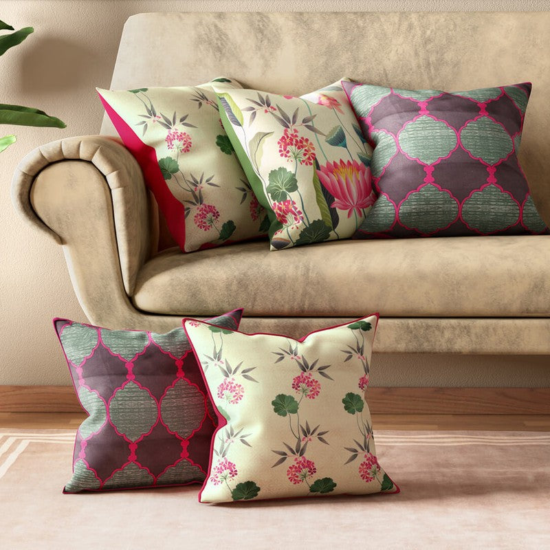 India CircusPadma Pond Cushion Cover - Set Of Five