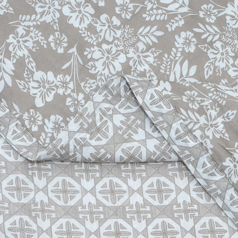 Floral Sprinkle Printed Cotton Dohar (Brown) - 120 GSM media 7