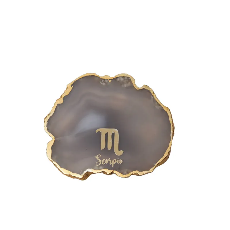 Scorpio Agate Coaster - Natural media 4
