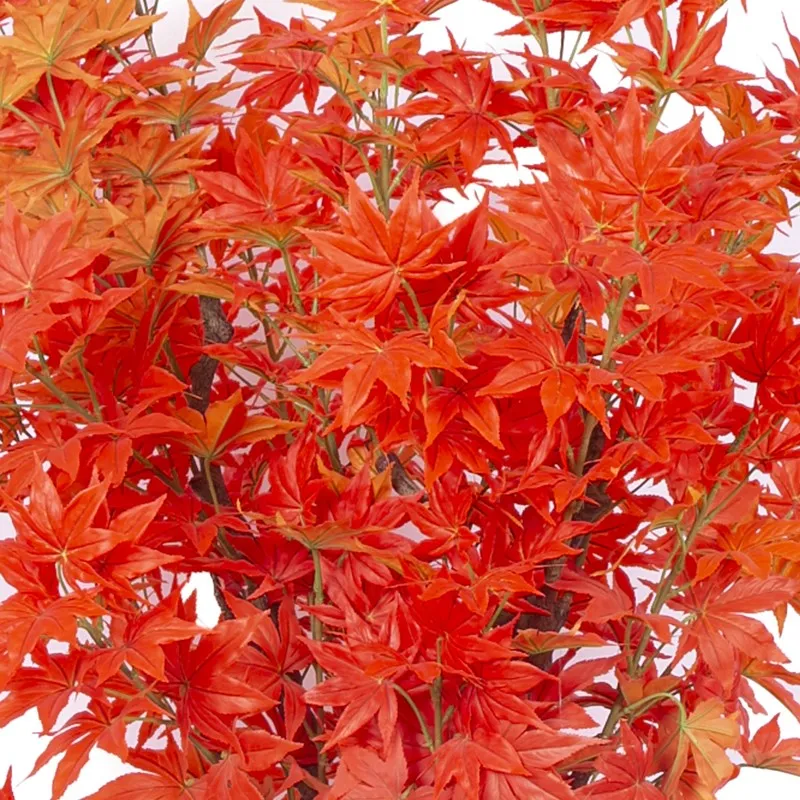 Crimson Leaf Artificial Maple Artificial Plant With Black Plastic Pot media 7