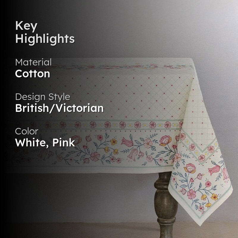 Raindrops And Roses Table Cover - Six Seater media 2