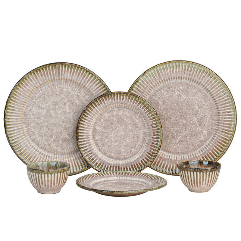Mintora Pink Ceramic Dinner Set - 6 Piece Set media 3