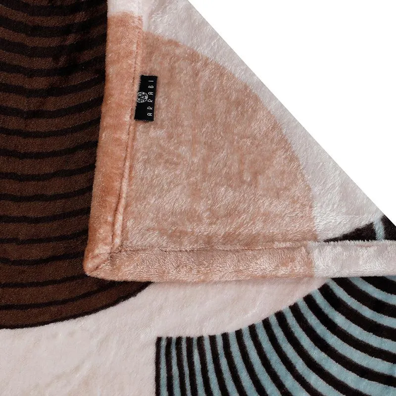 Pallava Abstract Fleece Bedsheet - 280 GSM media 7