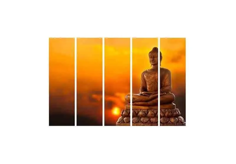 Buddha In Meditation Wall Art - Set of Five media 5