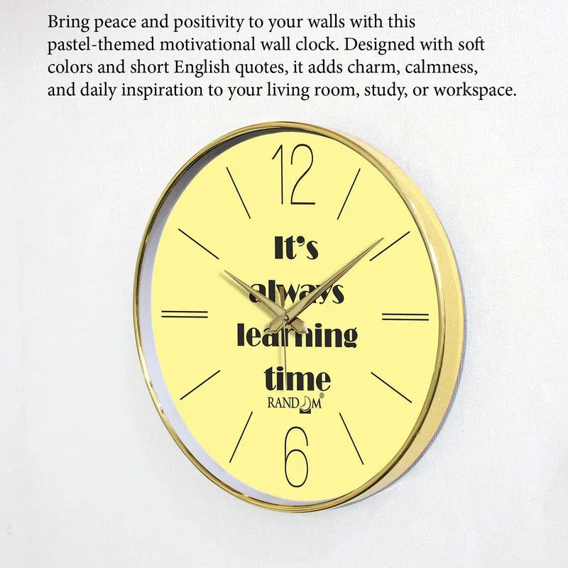 Learning Time Round Analog Wall Clock - Yellow media 6