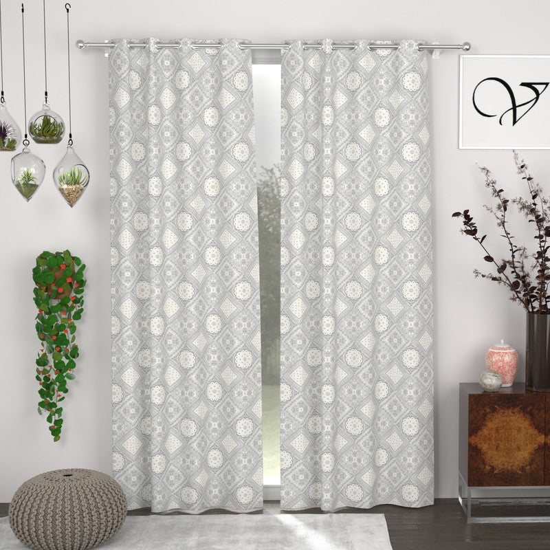 Solid Aura Drape Curtains - Set of Two