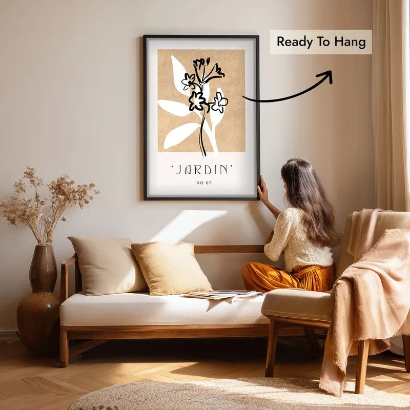 Fleuron Canvas Wall Painting With Black Frame media 7