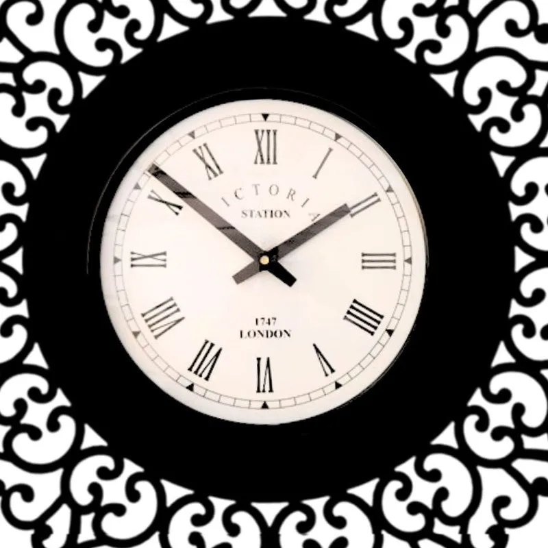 Regalring Steel Analog Wall Clock - Black media 5
