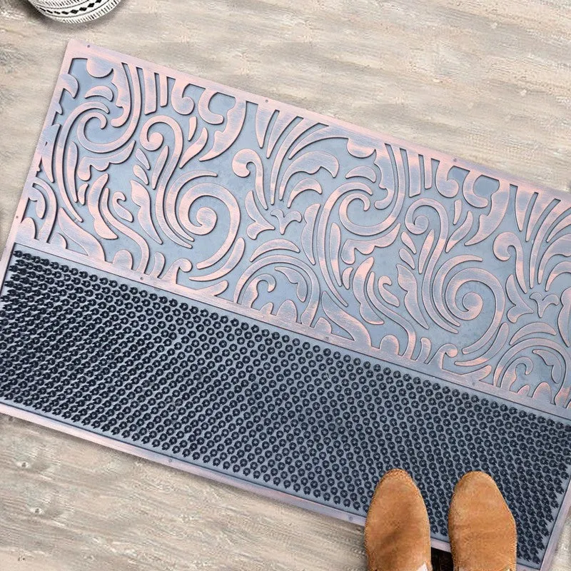 Yaro Abstract Rubber Door Mats - Blue media 3