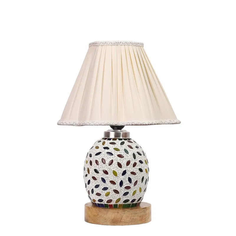 Elyra Pleated Wooden Table Lamp - Multicolor media 5