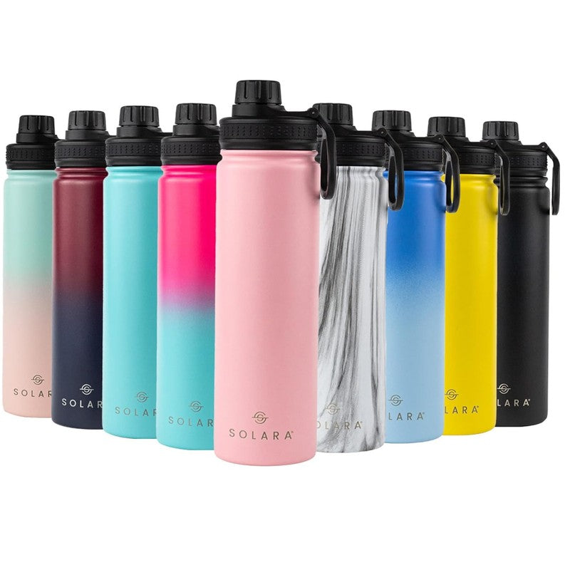 Solara Insulated Stainless Steel Bottle (650 mL) - Pink & Black media 7