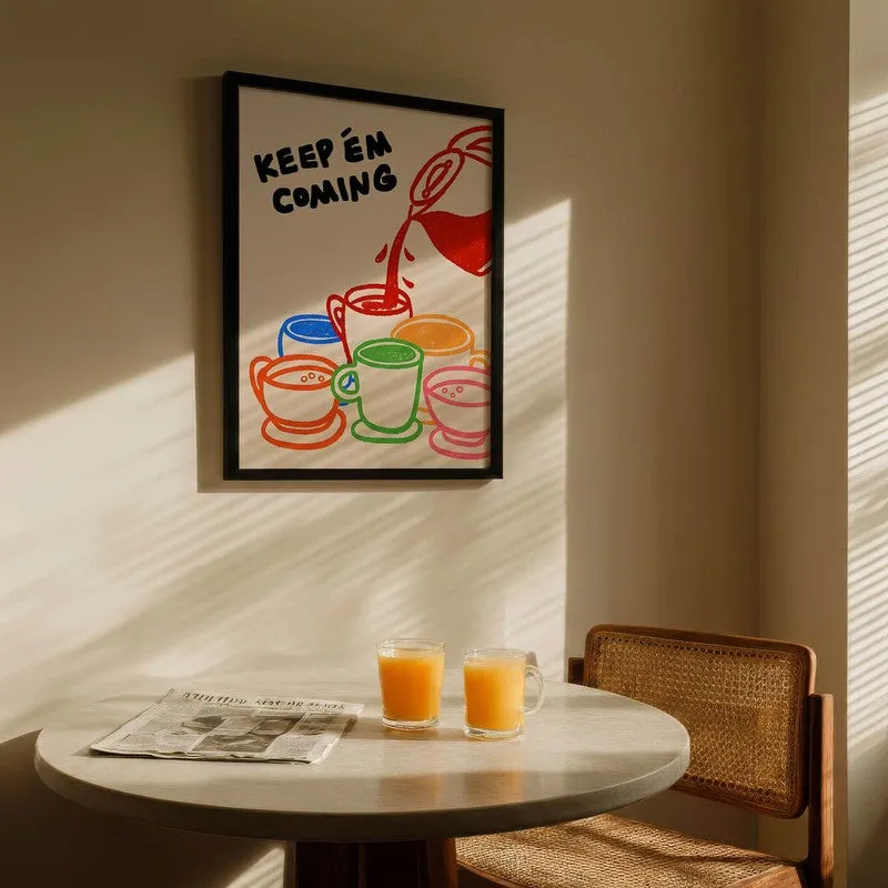 Keep'em coming Archival Canvas Wall Art - Black media 5