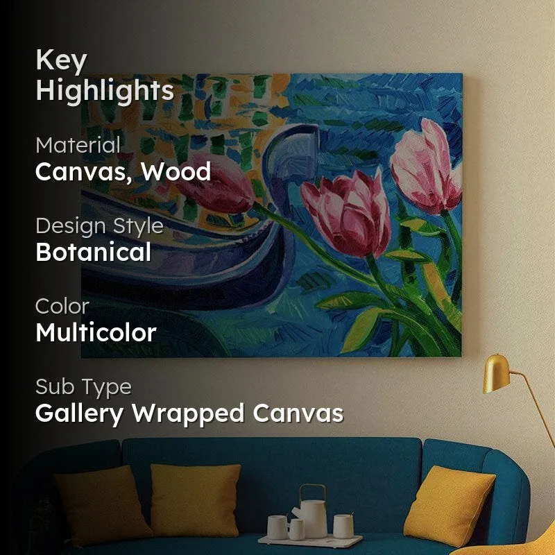 Tulips Canvas Wall Painting - Gallery Wrap media 2