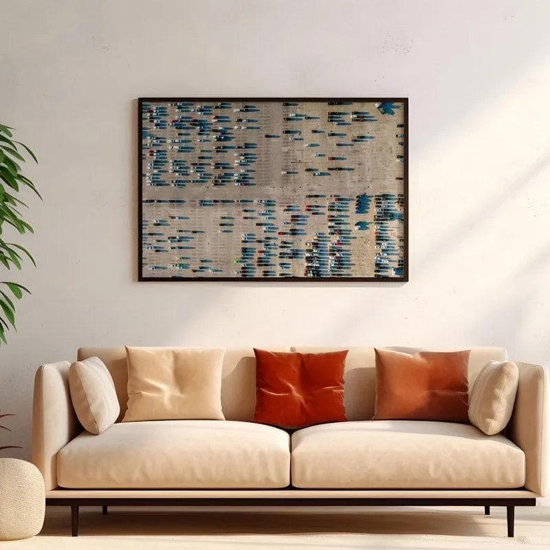 Punch Card Canvas Wall Painting - Black Frame media 4