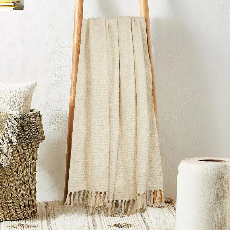 Frayra Cotton Throw - Off White media 6