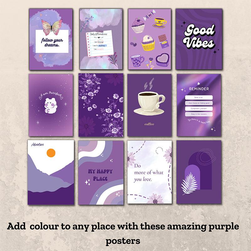 Purple Vibes Wall Poster - Set Of Twelve media 4
