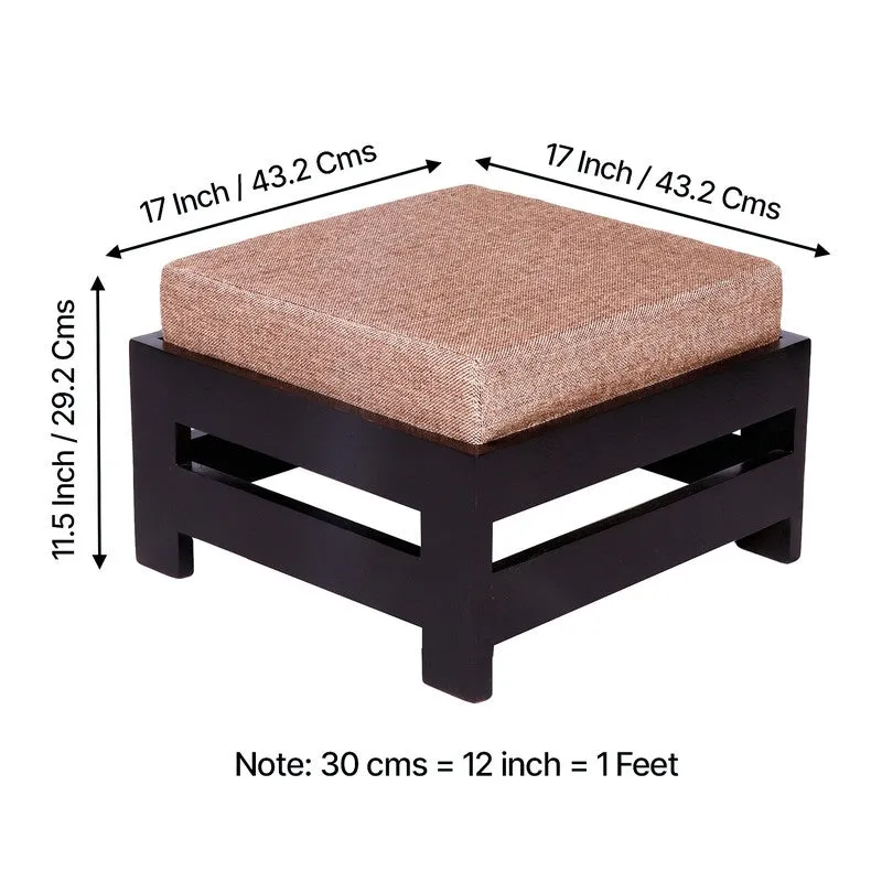 Mynex Sheesham Wooden Bench with Stool (Beige) - Two Piece Set media 10