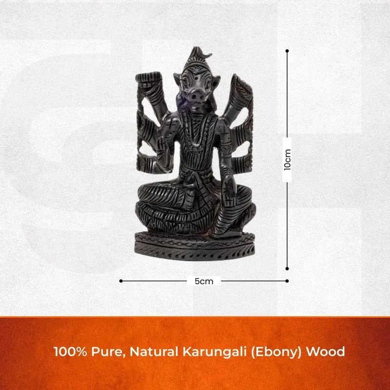 Varahi Devi Divine Ebony Wood Idol media 8