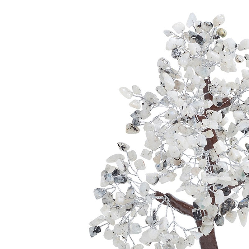 Elina Crystal Stone Wish Tree Showpiece - White media 5