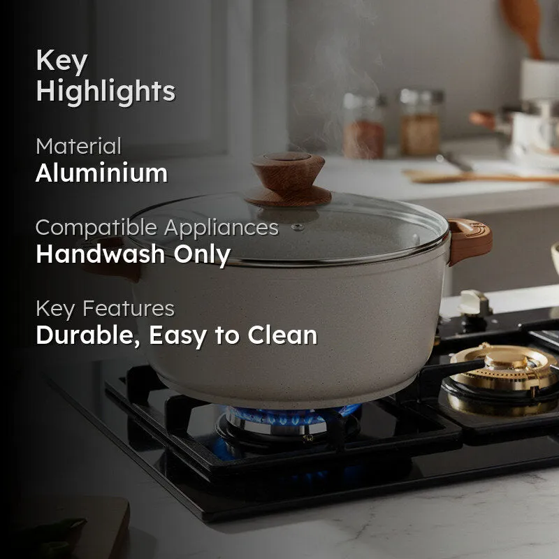 Bergner Smooth Sear Induction Safe Non-Stick Cooking Pot With Lid (28 cm) - Two Piece Set media 2