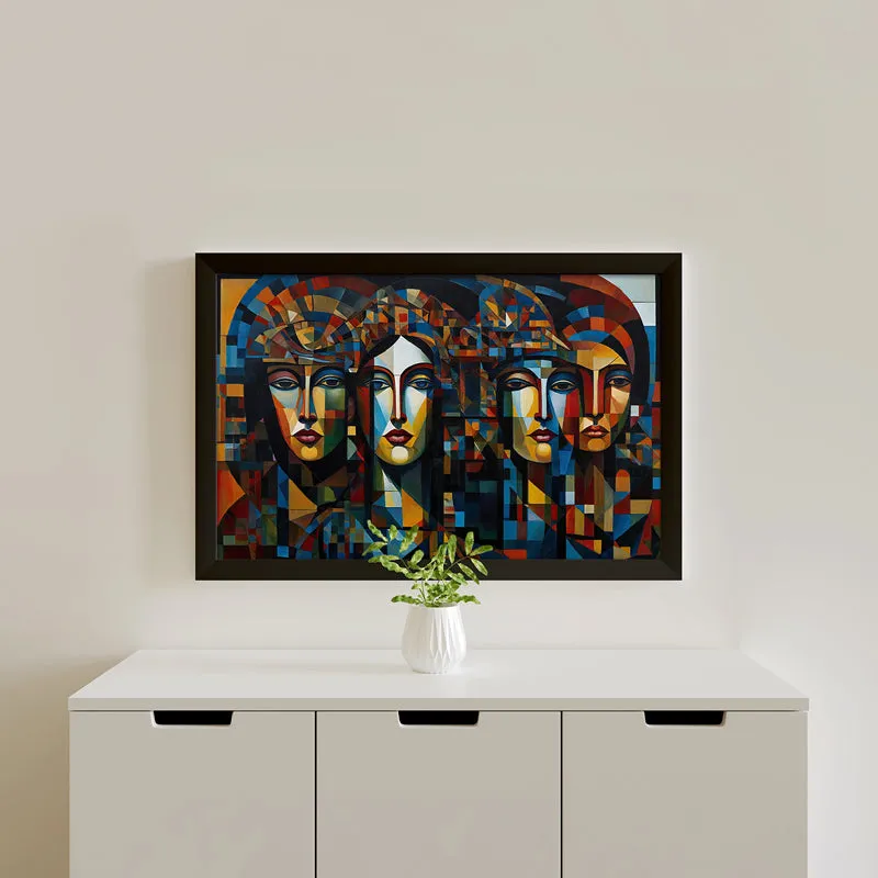 Egyptia Geometric Wall Painting media 1