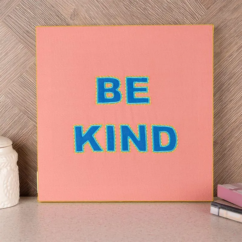 Be Kind Motivational MDF & Fabric Wall Accent media 1