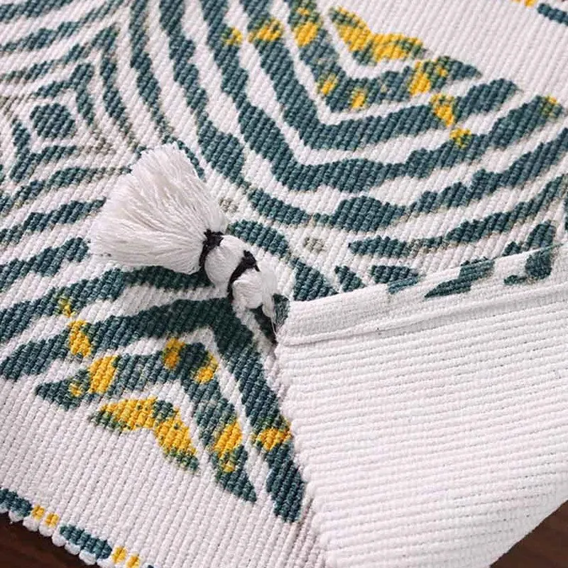 Pyraza Handwoven Tasseled Cotton Table Runner media 6