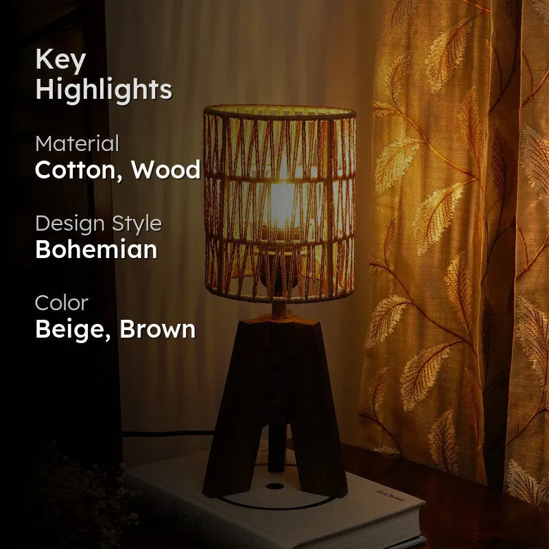 Glowforge Cotton Table Lamp - Brown media 2