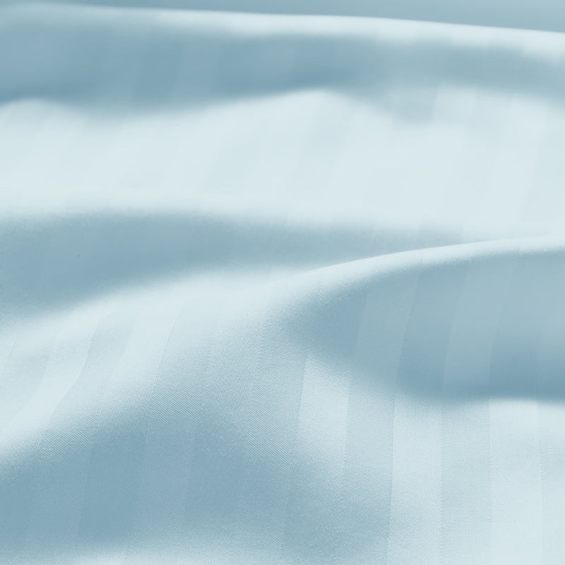 Stripe Charm Cotton Duvet Cover - Pale Blue media 6