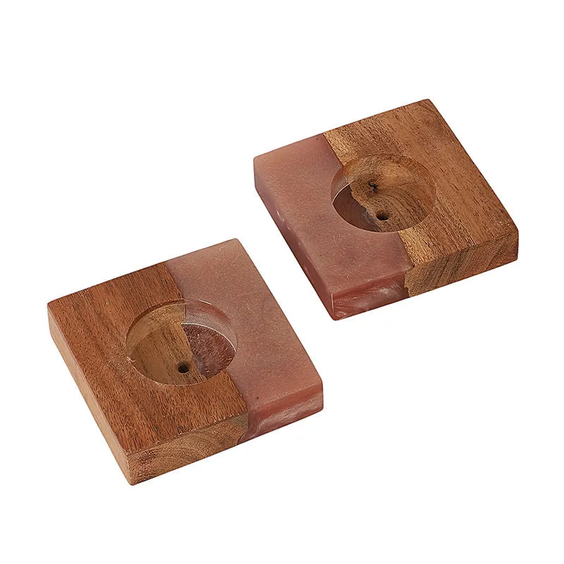 Resin Root Tea Light Holder (Pink) - Set Of Two media 4