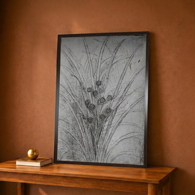 Flowering Rushes Canvas Wall Painting - 12 x 16 Inches