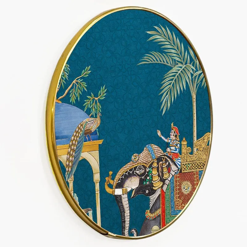 Royal Elephant Scene Paper Wall Art media 7