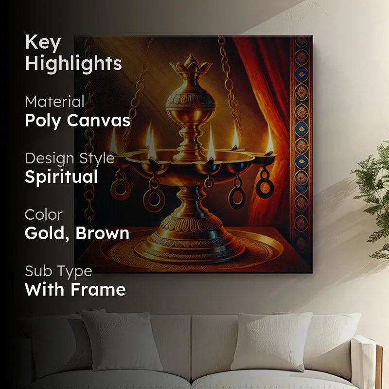 Brass Lamp Glow Wall Painting media 2