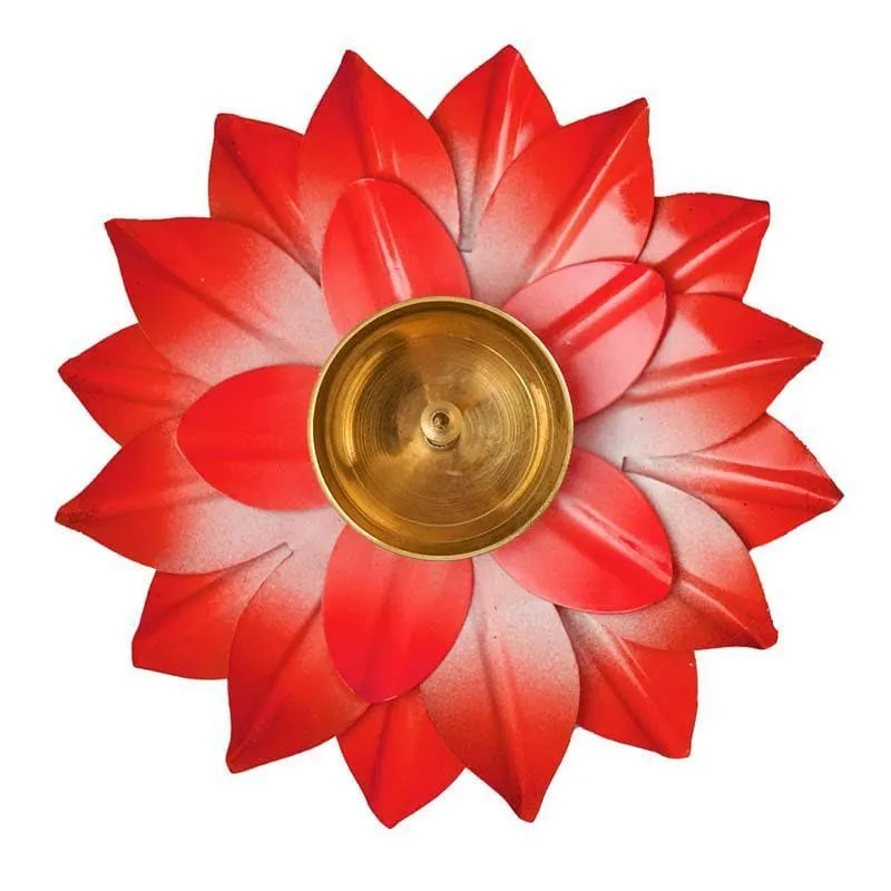 Sacred Bloom Diya- Red media 3
