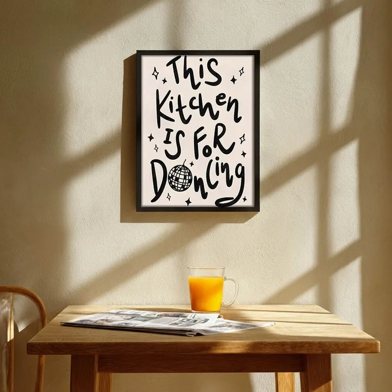 Kitchen Aura Archival Canvas Wall Art - Black media 1