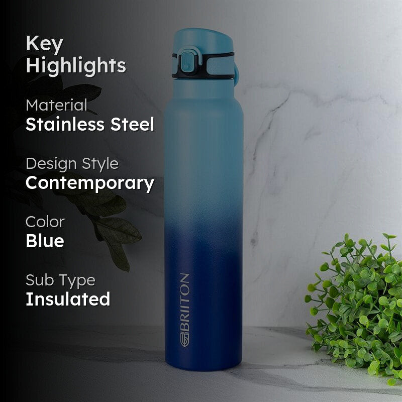 Magi Hot & Cold Thermos Water Bottle (Light Blue & Dark Blue) - 1000 mL media 2