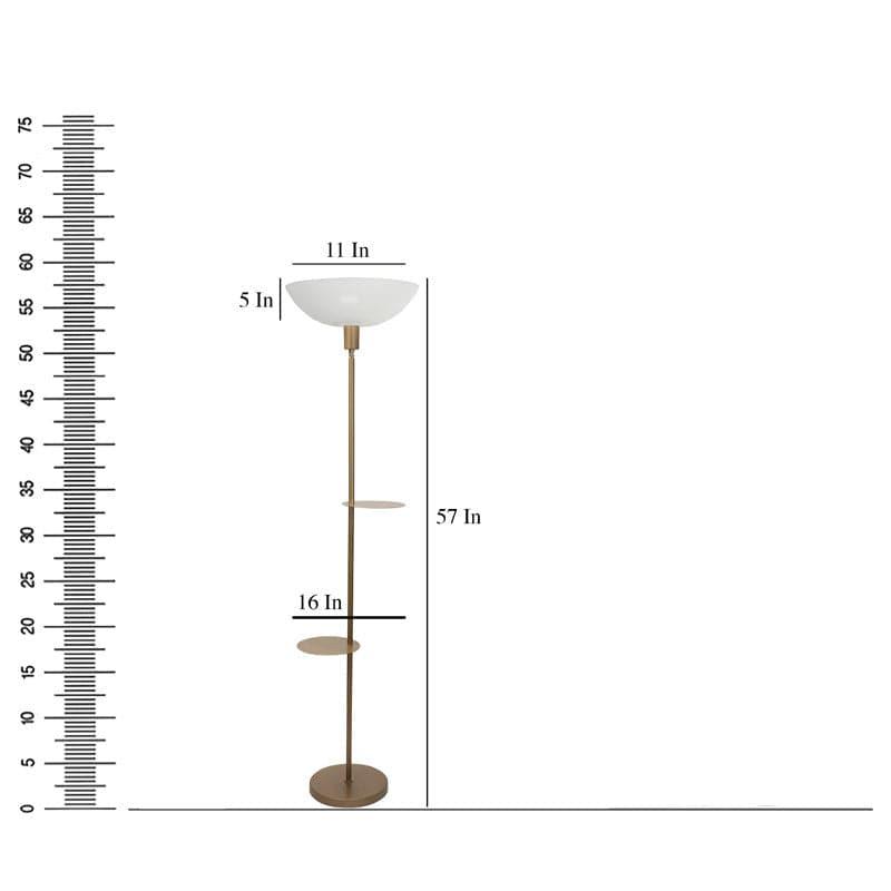 Corvina Gold Floor Lamp With Shelf media 6