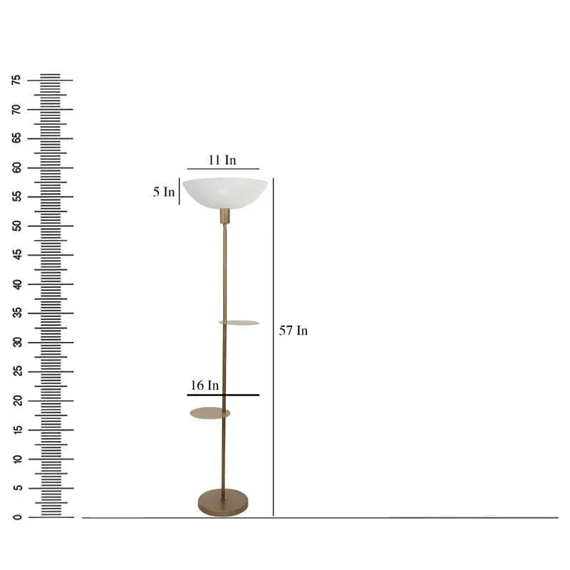 Corvina Gold Floor Lamp With Shelf media 6
