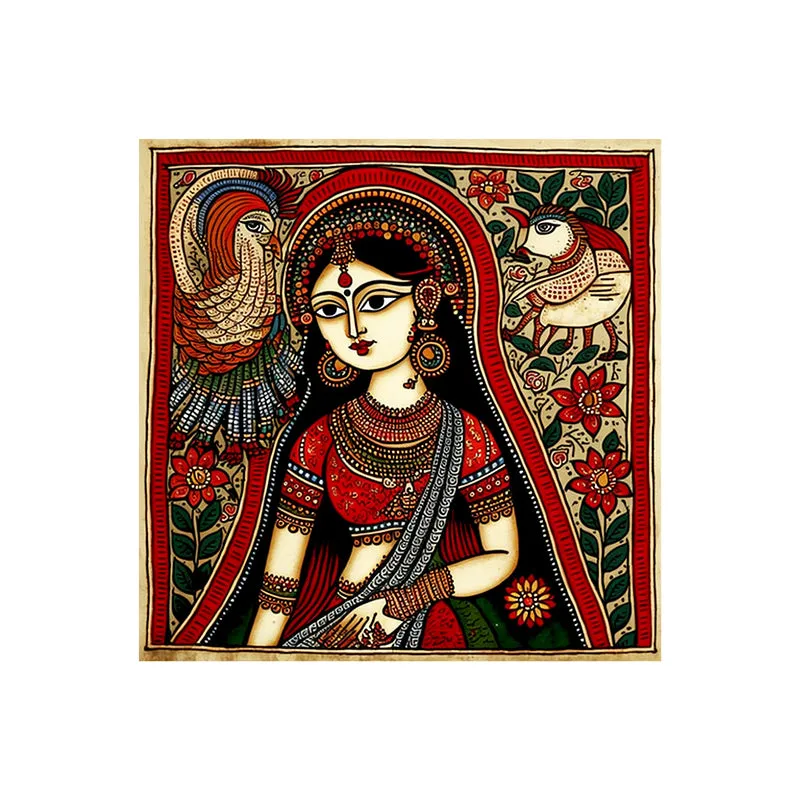 Ethnic Beauty Wall Painting media 3