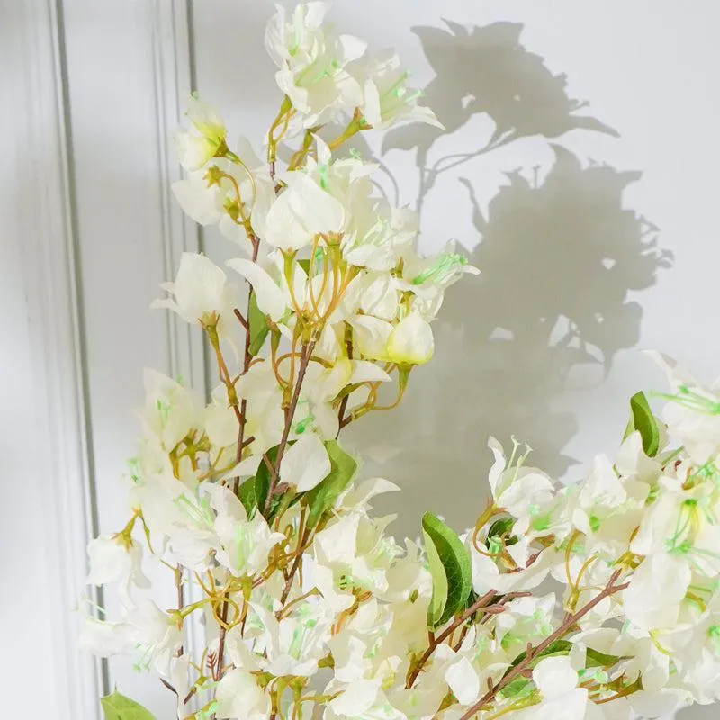Faux White Bougainvillea Flower Stick (36 CM) - Set Of Two media 4